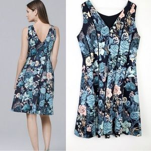 New White House Black Market Dress Floral Scuba 18